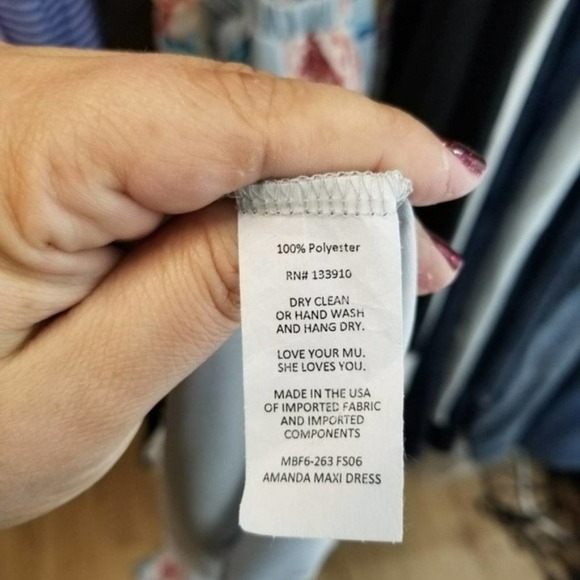 Show Me Your Mumu Amanda Empire Maxi Blue Floral Print Halter Dress Size Large - Picture 8 of 8